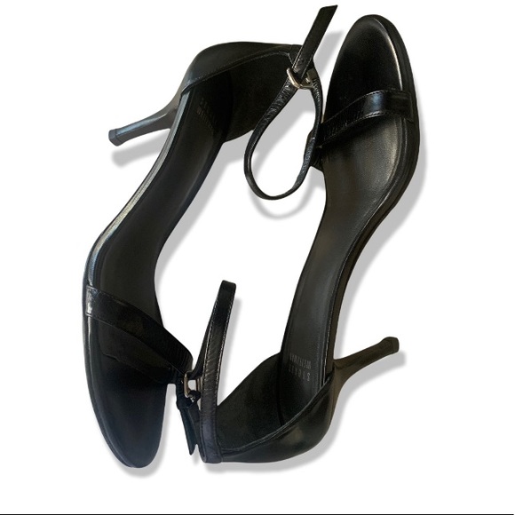 Stuart Weitzman Nunaked Heeled Sandal in Black - Picture 9 of 12